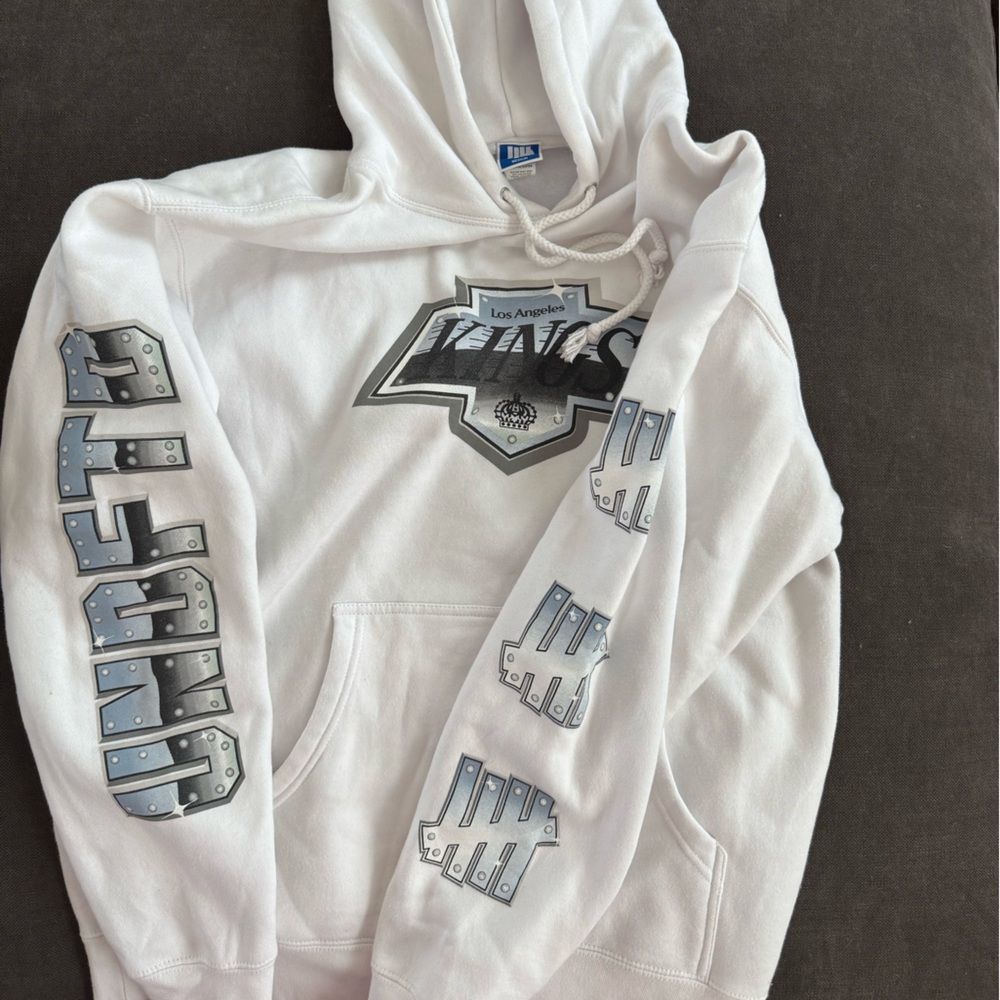 Undefeated White and Gray LA Kings collaboration Sweater